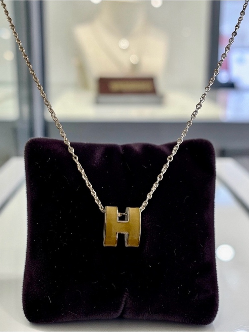 Yellow Stainless Gold-Tone small Pendant Necklace